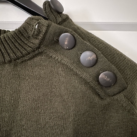 Sezane Mathis Dress Khaki Green - Picture 7 of 8